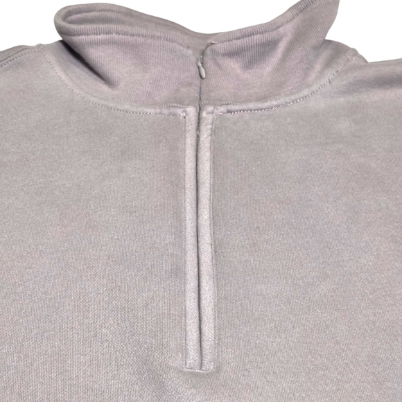 Abercrombie Sunday Half Zip Sweatshirt Taupe Grey Soft Heavyweight XL - Picture 5 of 13